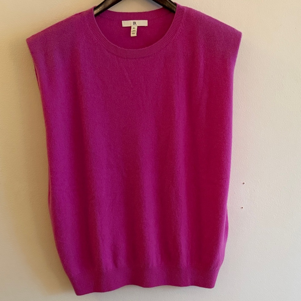 BANANA REPUBLIC Women's Pink Sweater Vest - XL